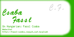 csaba fassl business card